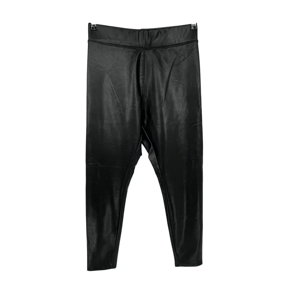 Ci Sono Faux Leather Leggings Womens Medium Black High Rise Streetwear Night Out